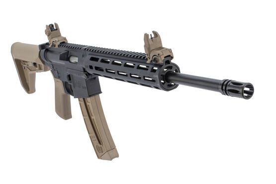 S&W MP15-22 ar 22 lr rifle features a 16 inch barrel